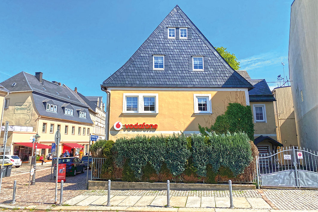 Seitenansicht vom Marktplatz Olbernhau