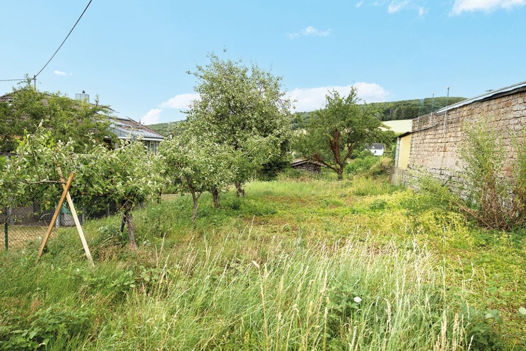 Blick auf das Grundstück
